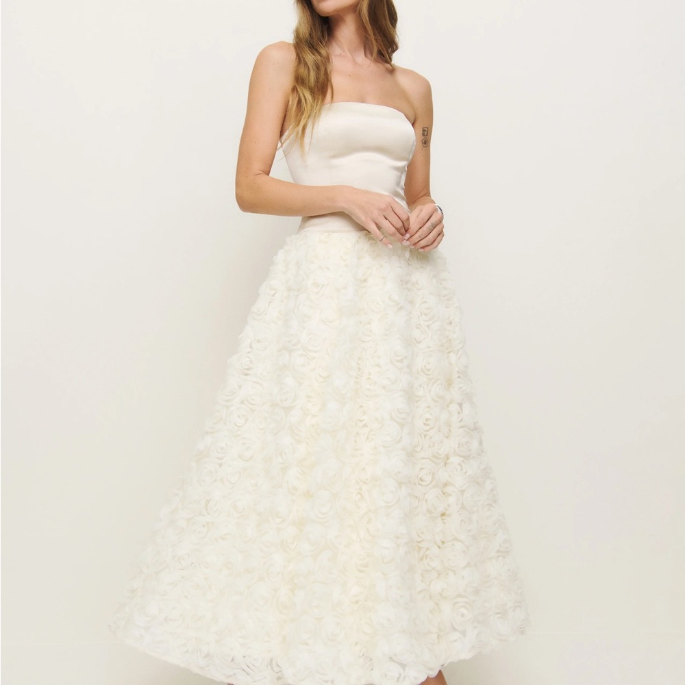 Reformation Rosy Dress in Ivory